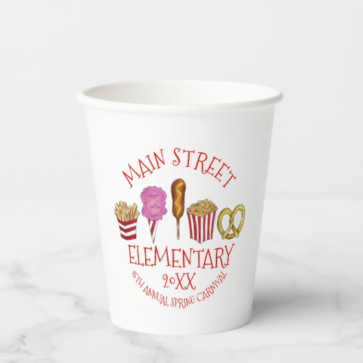 春フェアカーニバルフェスティバルコーンドッグアイスクリーム 紙コップ (正面)