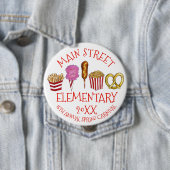 春フェアカーニバルフェスティバルコーンドッグアイスクリーム 缶バッジ (インサイチュ)