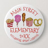 春フェアカーニバルフェスティバルコーンドッグアイスクリーム 缶バッジ (正面)