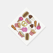 春フェアカーニバルフェスティバルフーズCorndogナチョス スタンダードカクテルナプキン (角)