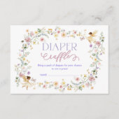 春フェアリーワイルドフラワーガーデンベビーおむつラッフル エンクロージャーカード (正面)