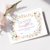 春フェアリーワイルドフラワーガーデンベビーおむつラッフル エンクロージャーカード