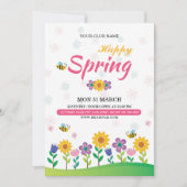 春フェスティバルフライヤー招待状 招待状 (正面)