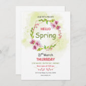 春フェスティバルフライヤー招待状 招待状 (正面/裏面)