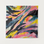 春フェスティバル。色数々の付きテ絵画クスチャアブ タペストリー (正面(横))