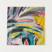 春フェスティバル。色数々の付きテ絵画クスチャアブ タペストリー (正面(横))