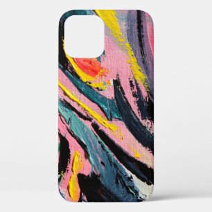 春フェスティバル。色数々の付きテ絵画クスチャアブ iPhone 12ケース