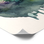 春フォレストウォーター色イラストレーションファンタジーアート ポスター (角)