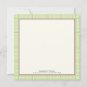 春フクロウ子供の誕生日パーティー縁ど緑 招待状 (裏面)