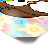 春フクロウ（花付） フォトプリント            (角)