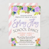 春フライトスクールダンス招待状 招待状 (正面/裏面)
