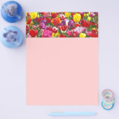 春フライヤーの紙テーマチューリップフラワーズ自然 チラシ (シングル)