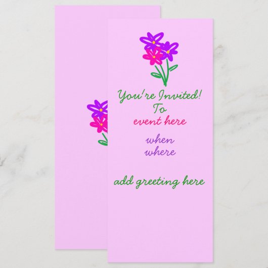 春フライ招待状 招待状 (正面/裏面)