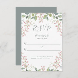 春フラズピンクフローラミントグリーン結婚ズ 出欠カード