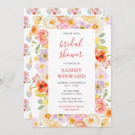 春フラズワイルドフラワーズブライダルシャワー 招待状