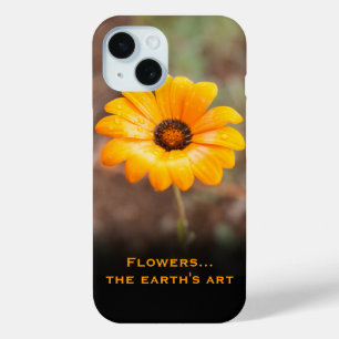 春フラッシュアフリカデイジークローズアップフォトカスタム iPhone 15ケース
