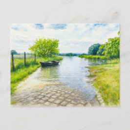 春フラッドGuelpeシーンaquarell havelland シーズンポストカード