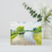 春フラッドGuelpeシーンaquarell havelland シーズンポストカード (スタンド正面)