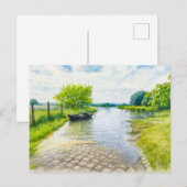 春フラッドGuelpeシーンaquarell havelland シーズンポストカード (正面/裏面)