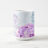 春フラワーアジダニアパステルコラージュ コーヒーマグカップ (中央)