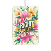 春フラワーイシム引用文 カーエアーフレッシュナー (正面)