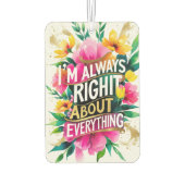 春フラワーイシム引用文 カーエアーフレッシュナー (裏面)