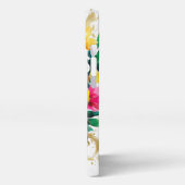 春フラワーイシム引用文 iPhoneケース (左側面)