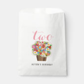 春フラワーカップケーキガールの誕生日パーティー フェイバーバッグ (正面)