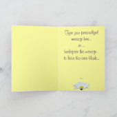 春フラワーカードパーソナライズされたイースターデイジーカード シーズンカード (内部)