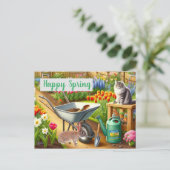 春フラワーガーデンチューリップ ポストカード (スタンド正面)