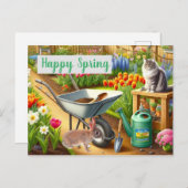 春フラワーガーデンチューリップ ポストカード (正面/裏面)