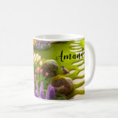 春フラワーガーデンパーソナライズされたコーヒー コーヒーマグカップ (正面右)