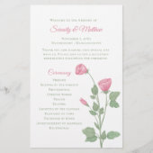 春フラワーガーデンピンクフローラ結婚式 プログラム (正面)