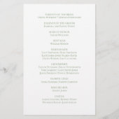 春フラワーガーデンピンクフローラ結婚式 プログラム (裏面)