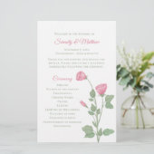 春フラワーガーデンピンクフローラ結婚式 プログラム (スタンド正面)