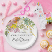 春フラワーガーデンブライダルシャワー紙 ペーパープレート (パーティー)