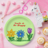 春フラワーガーデン紙プレート ペーパープレート (パーティー)