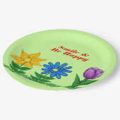 春フラワーガーデン紙プレート ペーパープレート (アングル)