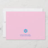 春フラワーガール誕生日フォト招待状 招待状 (裏面)