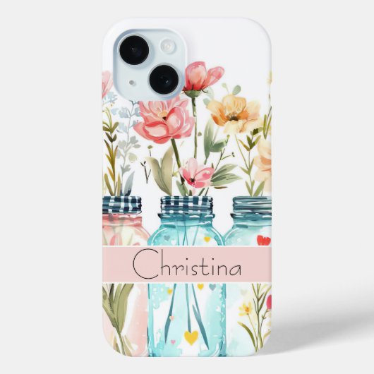 春フラワーデザイン名 Case-Mate iPhoneケース (裏面)