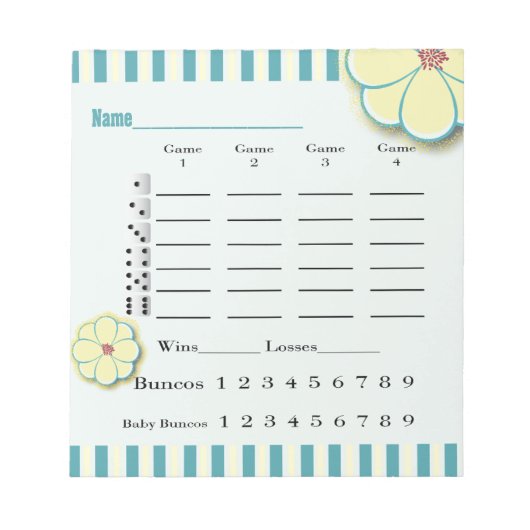 春フラワーバンコスコアシートパッド ノートパッド (正面)