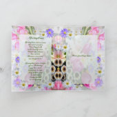 春フラワーパーソナライズされたブーケシスター誕生日 カード (内部)