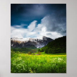 春フラワーフィールドの下マウンテンカーン ポスター