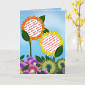 春フラワーフォトフレーム カード (黄色い花)