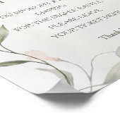 春フラワーフローラベビーシャワーおむつラッフル ポスター (角)