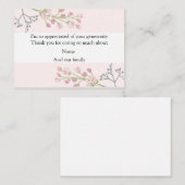 春フラワーブランチコロラサンキューカード ノートカード (正面/裏面)