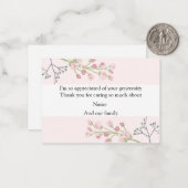 春フラワーブランチコロラサンキューカード ノートカード (正面/裏面インサイチュ)