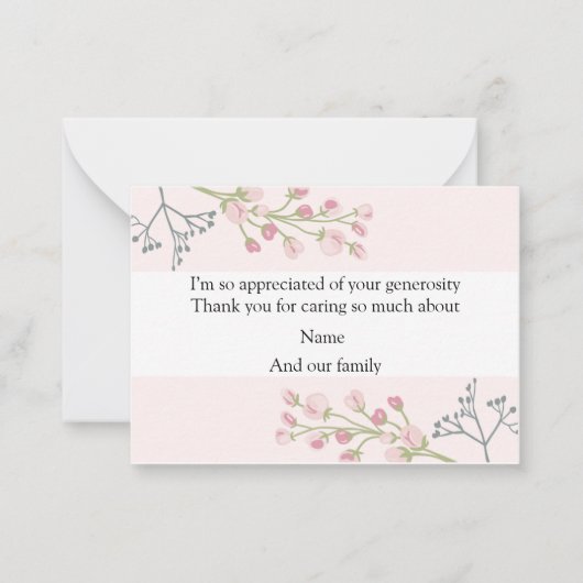 春フラワーブランチコロラサンキューカード ノートカード (正面)