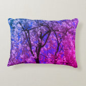 春フラワーブロッサムランサ抽象芸術カラー アクセントクッション (裏面)