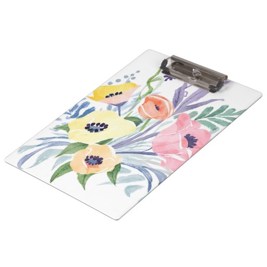春フラワーブーケ | かわいらしフローラ水色 クリップボード (アングル)